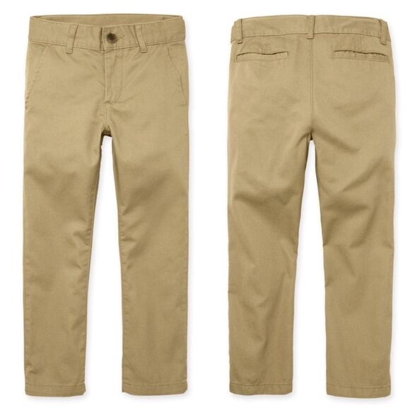 The Children’s Place Khaki Flat Front Chino Pants Size 6 Husky - Picture 1 of 12